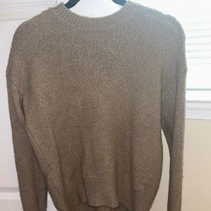 Tan Scoop Neck Forever21 Sweater